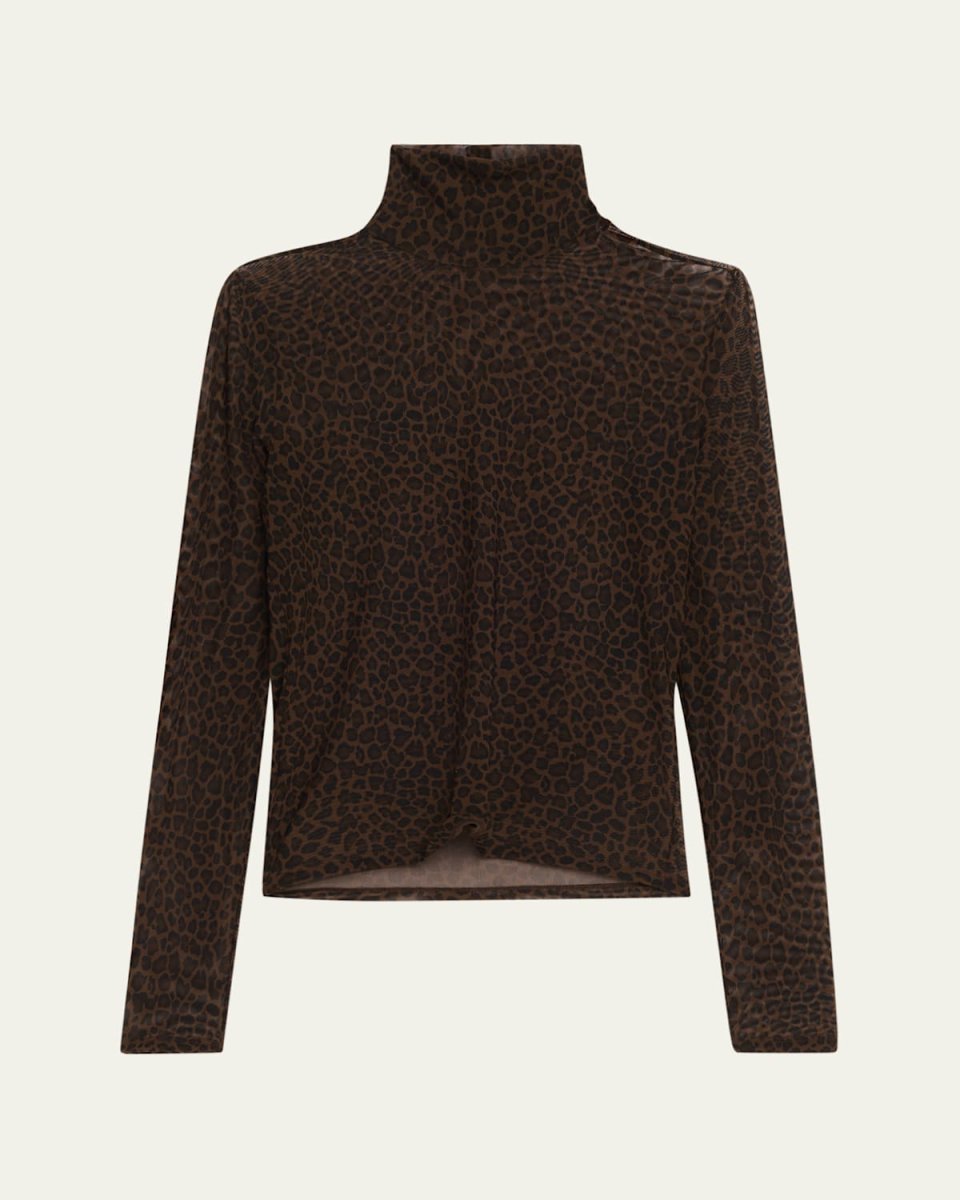 The Sheer Mesh Turtleneck Top